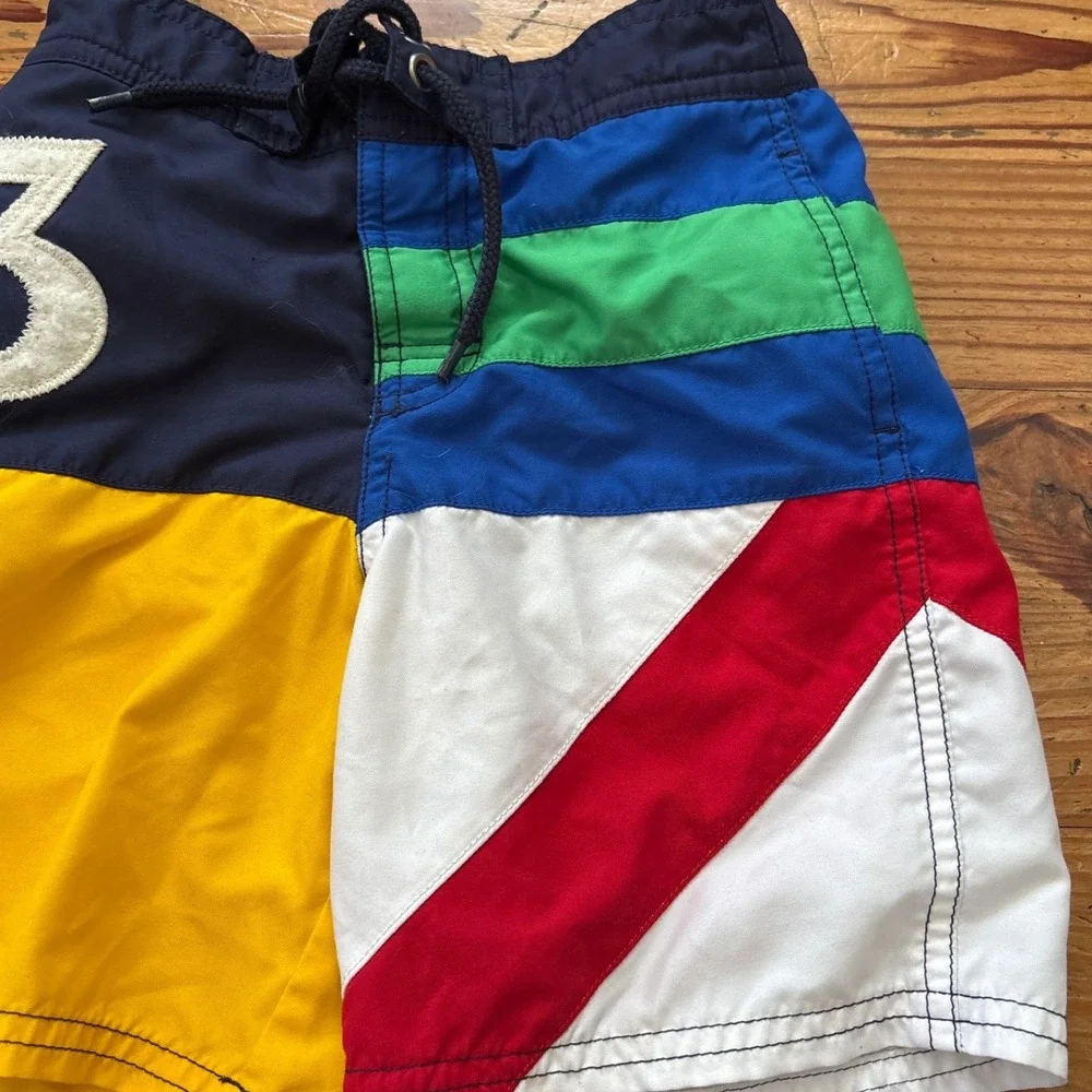 Polo Ralph Lauren Swim Trunks Kids Multicolor Colorblock Big Pony 3 SIZE 5‎